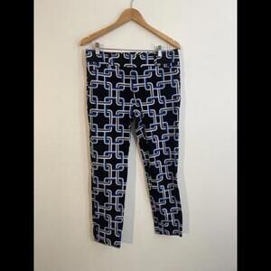 NY & Co Audrey Geometric Print Trousers 6